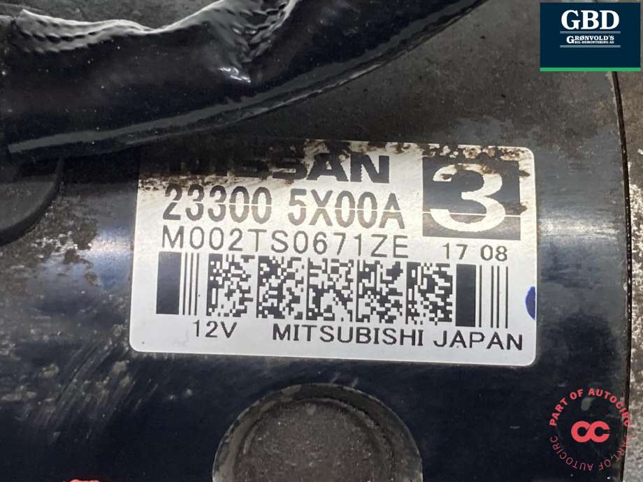 Starter diesel til Nissan Navara 2010-2015 (Fase 2) (D40) (D40) (|23300 5X00A)