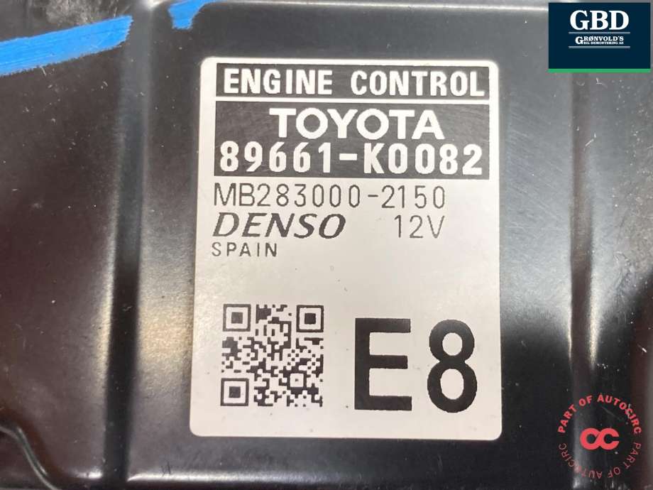 Styreenhet motor til Toyota Yaris 2020-->> (Type IV)  (|89661-K0082)