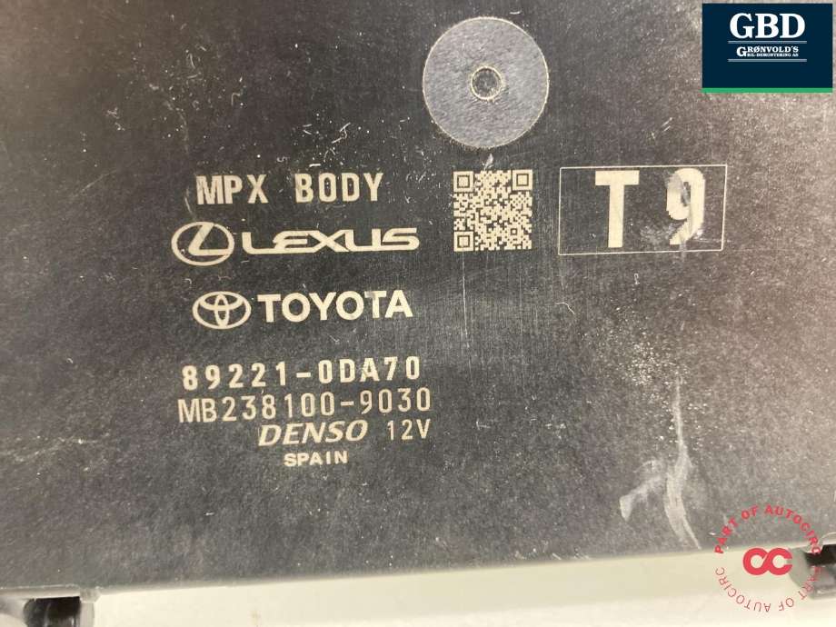 Styreenhet comfort (BCM) til Toyota Yaris 2020-->> (Type IV)  (|89221-0DA70)