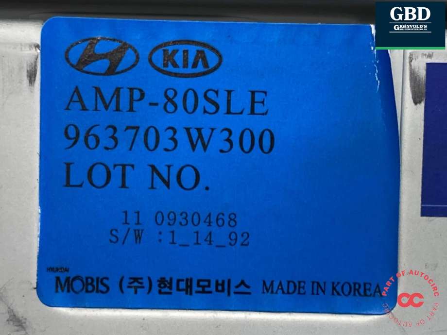 Bilstereo forsterker til Kia Sportage 2010-2016 (Type III) (|963703W300)