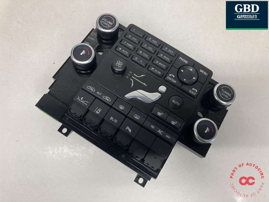 Bilstereo betjeningspanel til Volvo V70, 2007-2013 (Type III, Fase 1)  (ALPS|30782904)