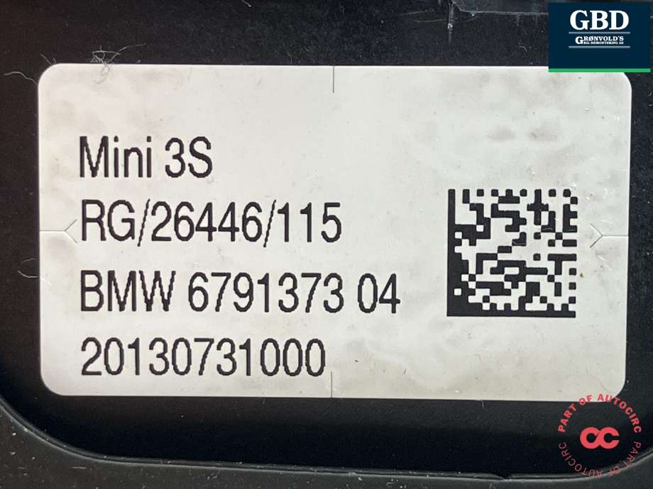Airbag rattpute til Mini One/Cooper 2007-2014 (R55-57) (R55-57) (|6791373 04|RG/26446/115)