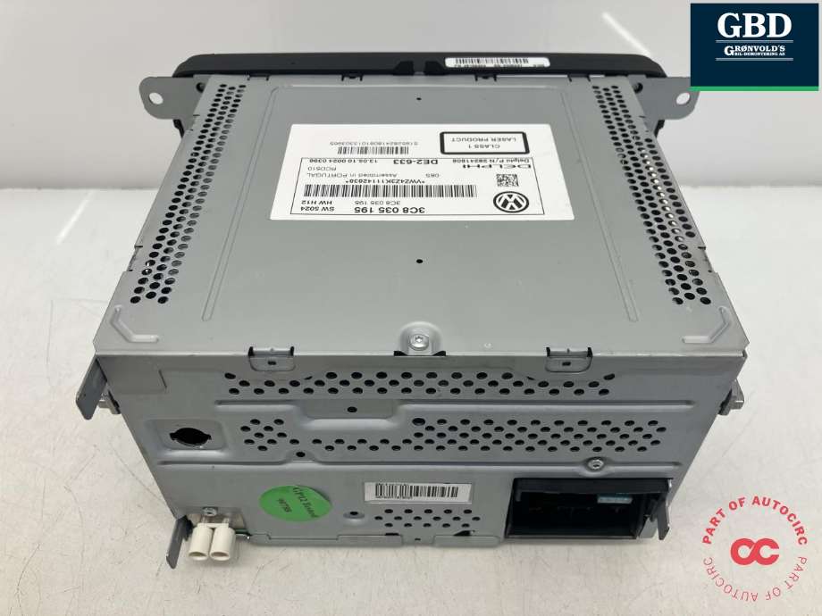 Bilstereo til VW Golf, Plus/Cross 2009-2013 (Fase 2) (DELPHI|1T0 057 680 K|3C8 035 195|28241808)