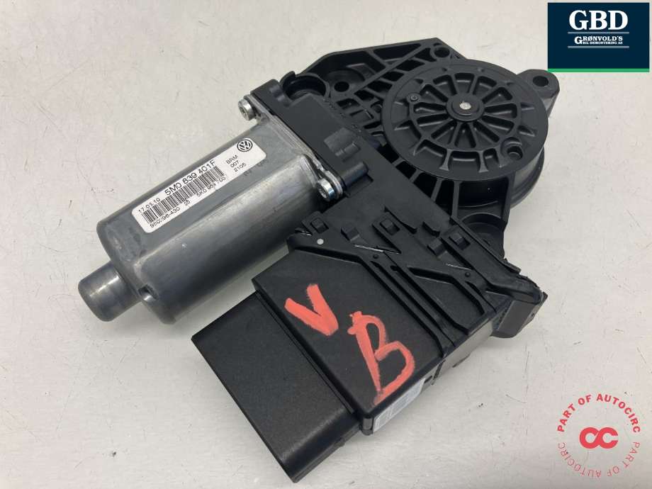 Ruteheis, kun motor, venstre bak til VW Golf, Plus/Cross 2009-2013 (Fase 2)  (5K0 959 703 E|5M0 839 401 F|980296-430)