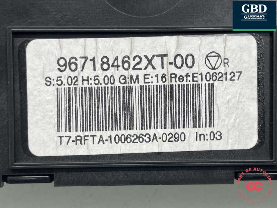 Varmeapparat betjening til Peugeot RCZ 2010-2015 (6452 S2|96718462XT|)