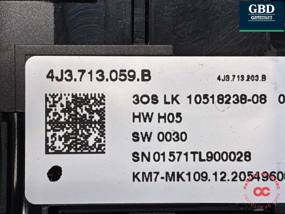 Girstang/girvelger automat til Audi e-tron GT 2021-->>  (4J3713059B|)
