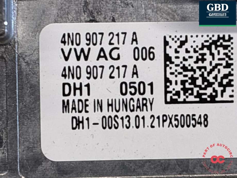 Kamera til Audi e-tron GT 2021-->>  (4N0 907 217 A|4N0 980 546 A|)