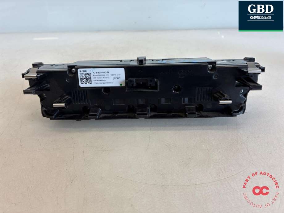 Varmeapparat betjening til Audi e-tron GT 2021-->> (4J3 820 043 H|4J3 820 043 B|)