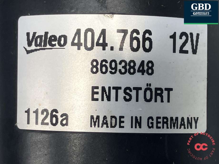Viskermotor frontrute til Volvo XC90 2002-2006 (Type I, Fase 1) (VALEO||8693848|404.766)