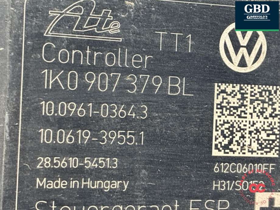 ABS sentral til Škoda Octavia 2009-2013 (Type II, Fase 2)  (1K0 614 517 DE BEF|)
