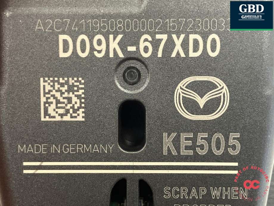 Sensor radar til Mazda 6 2015-2018 (Type III, Fase 2)  (CONTINENTAL||D09K-67XD0|KE505)