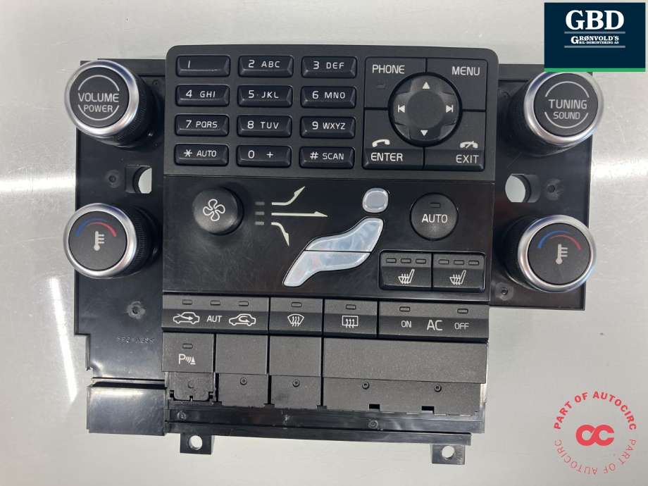 Varmeapparat betjening til Volvo V70 2007-2013 (Type III, Fase 1)  (|30782904|M322AA0-0595)