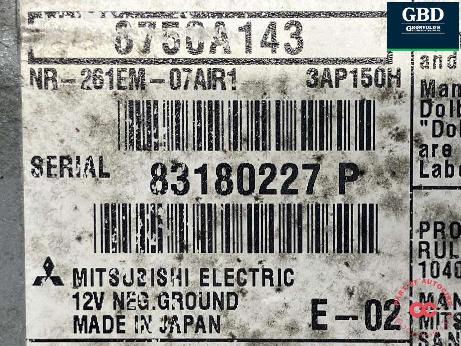 Bilstereo navigasjon til Mitsubishi Pajero 2007-2016 (Type IV, Fase 1) (MITSUBISHI|8750A143|)