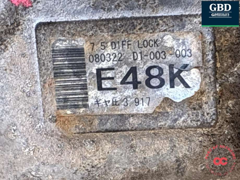 Kardang klokke bak til Mitsubishi Pajero 2007-2016 (Type IV, Fase 1) (3501A509|)