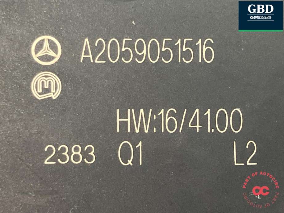 Bryter elektrisk håndbrekk/parkbrems til Mercedes EQC 2019-->> (A 205 905 15 16|)