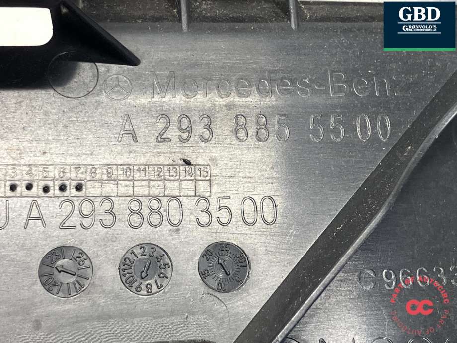 Støtfanger bak feste til Mercedes EQC 2019-->> (A 293 880 37 00|A 293 885 55 00|A 293 885 57 00)