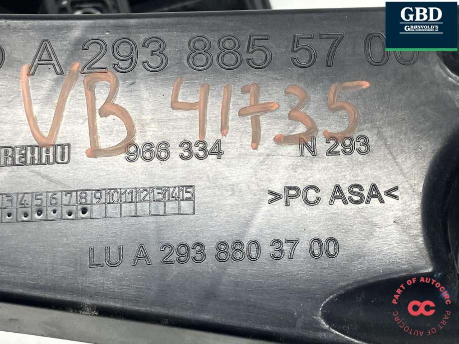 Støtfanger bak feste til Mercedes EQC 2019-->> (A 293 880 37 00|A 293 885 55 00|A 293 885 57 00)