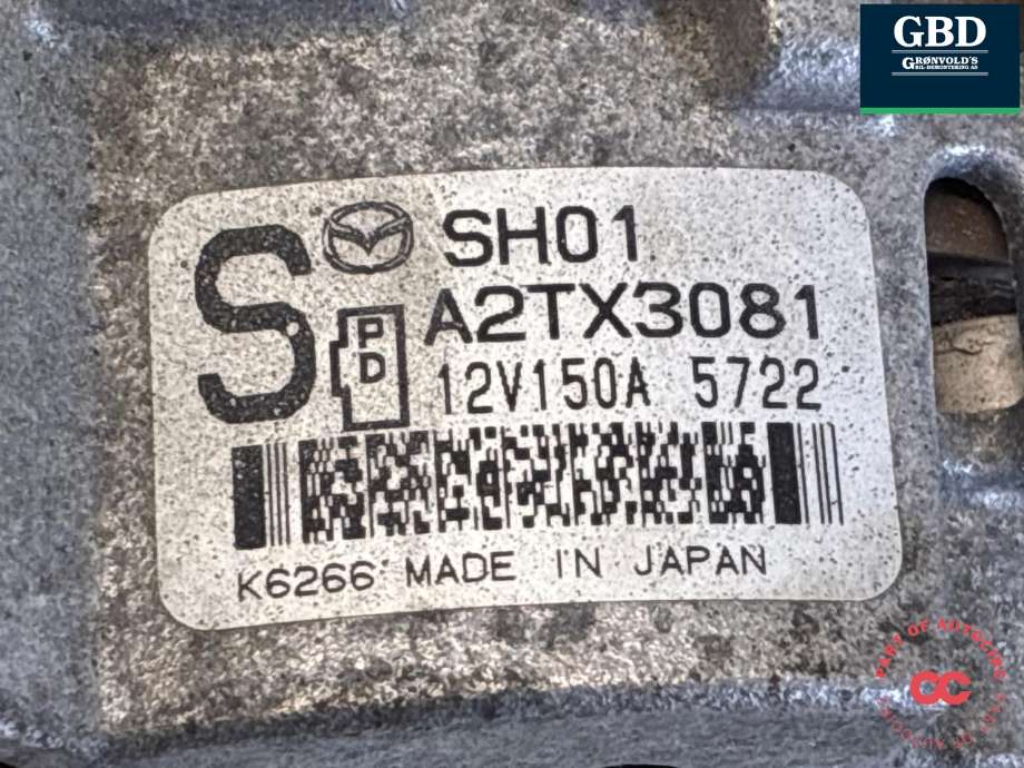 Dynamo diesel til Mazda CX-5 2012-2017 (Type I) (|A2TX3081)