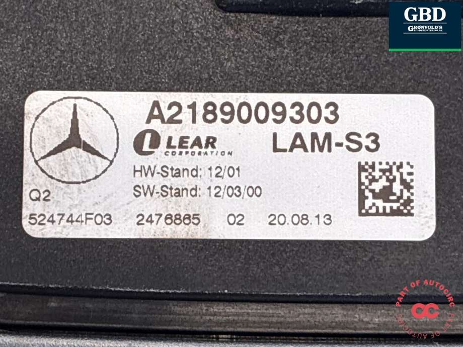 Styreenhet LED til Mercedes A-Klasse 2012-2018 (W176) (W176) (A 176 906 65 00|A 218 900 93 03|)