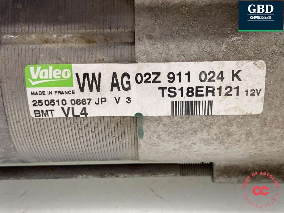 Starter til VW Golf VI 2008-2012 (|02Z 911 024 K)