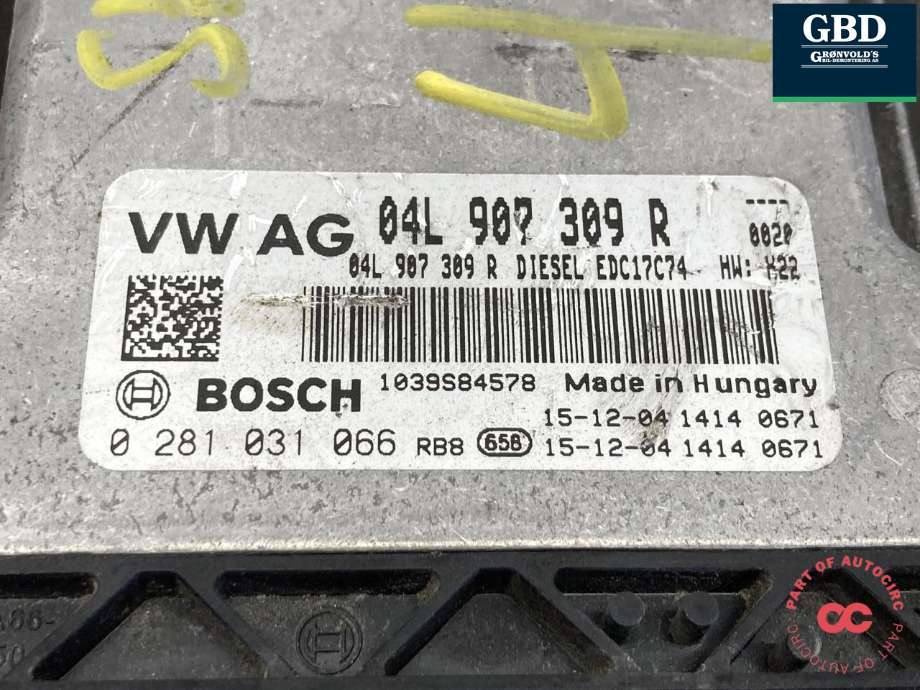 Styreenhet motor til Škoda Octavia 2013-2016 (Type III, Fase 1) (|04L 907 309 R)