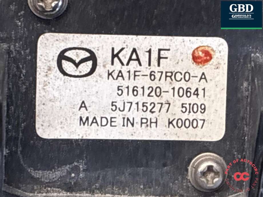 Parkeringskamera bak til Mazda CX-5 2012-2017 (Type I)  (KD4567RC0D|KA1F-67RC0-A|516120-10641)