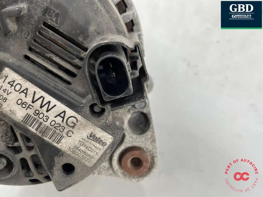 Dynamo diesel til VW Touran 2007-2010 (Type I, Fase 2)  (06F 903 023 F|)