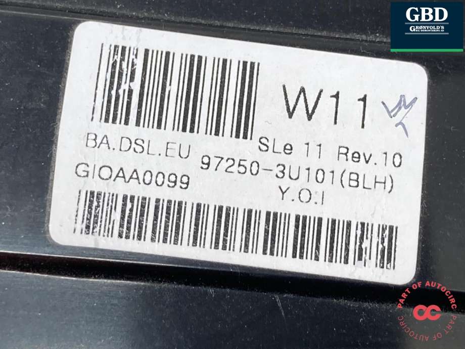 Varmeapparat betjening til Kia Sportage 2010-2016 (Type III) (|97250-3U101)