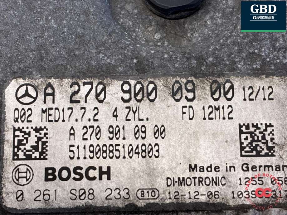 Styreenhet motor til Mercedes CLA 2013-2019 (C117) (C117) (A 270 900 09 00|)