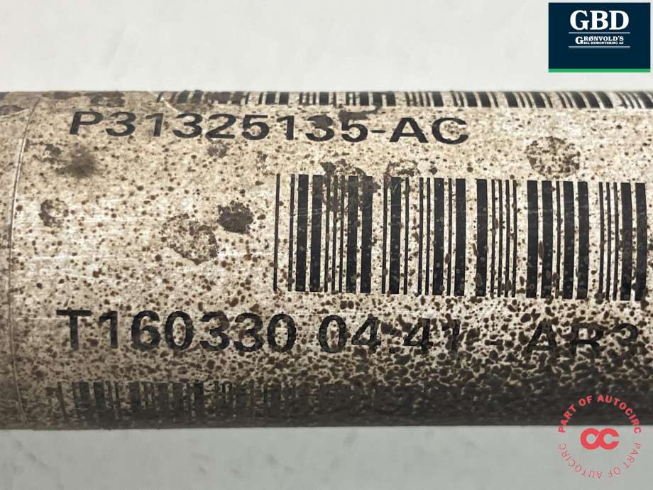 Drivaksel venstre bak, diesel/automat til Volvo XC70 2014-2016 (Type II, Fase 2) (|31325135|T160330)