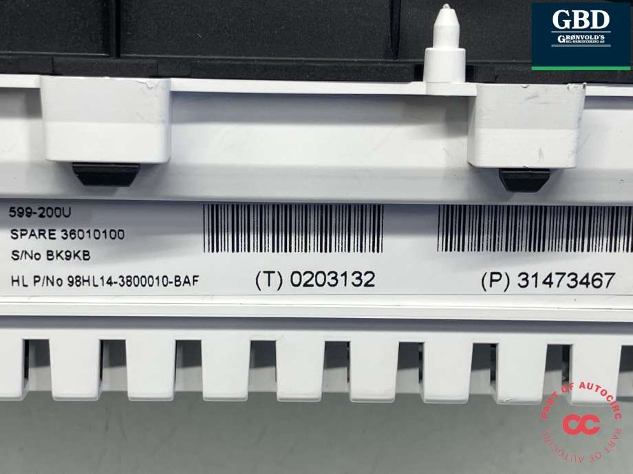 Instrumentpanel til Volvo XC70 2014-2016 (Type II, Fase 2)  (|31473467|0203132)