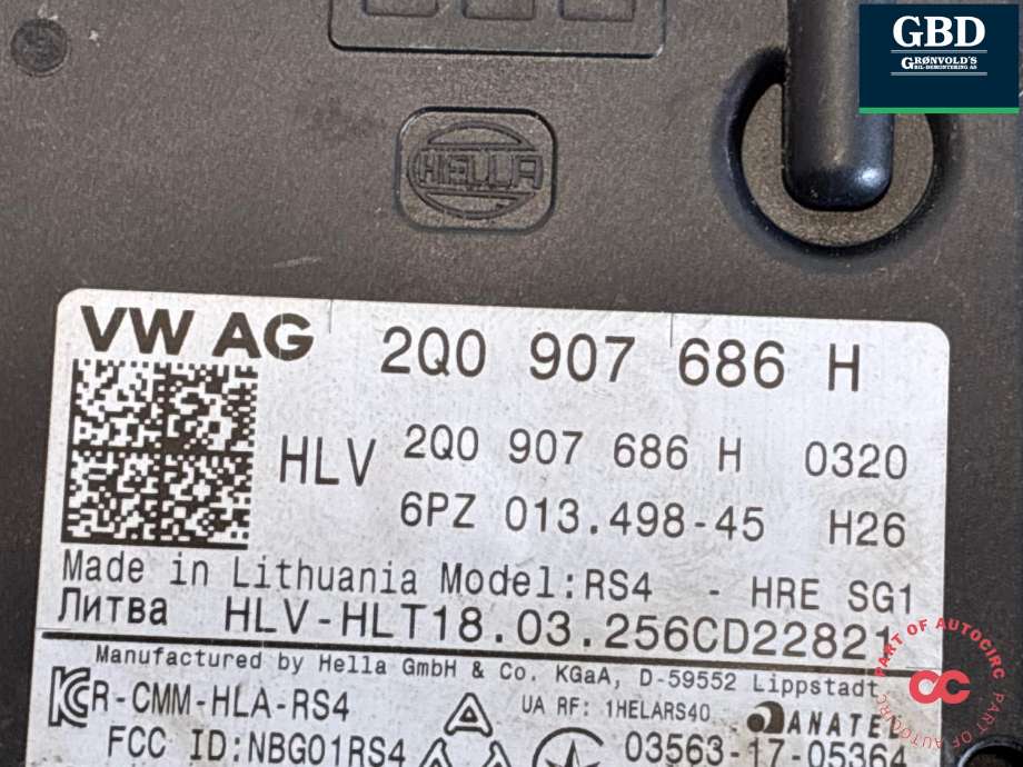 Sensor blindsone til Ford Capri 2024-->> (|2Q0 907 686 H)