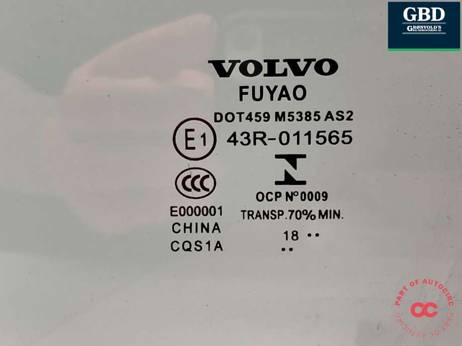 Siderute venstre foran til Volvo V60 / V60 CC 2018-->> (Type II)  