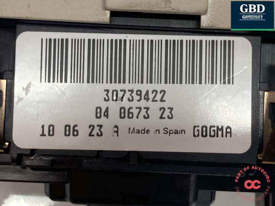 Bryter lys til Volvo V70 2007-2013 (Type III, Fase 1) (|30739422)