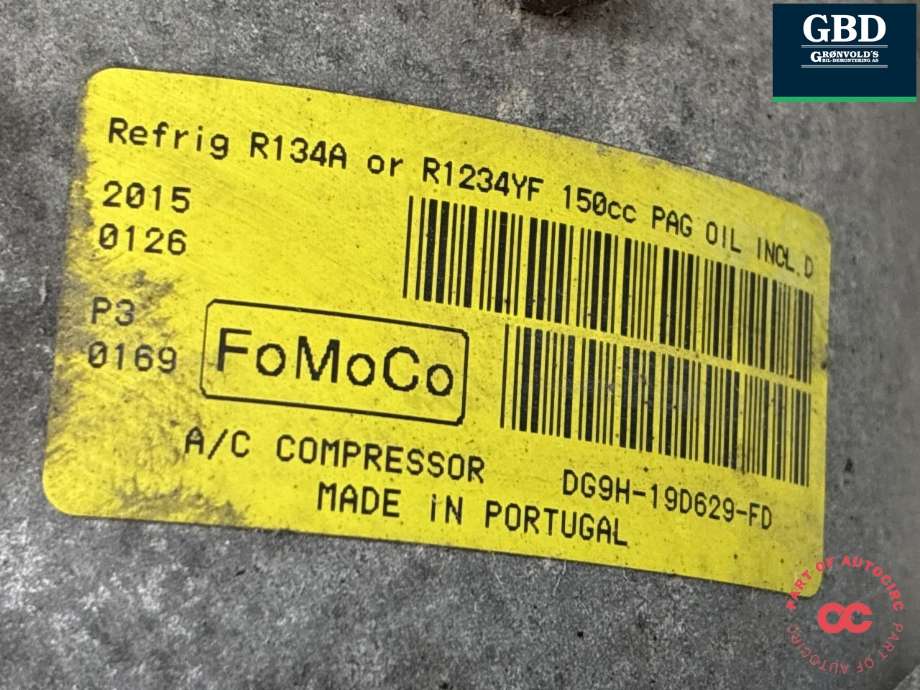 Aircondition kompressor til Ford Mondeo 2014-2019 (Type V, Fase 1)  (2480053|DG9H-19D629-FG|)