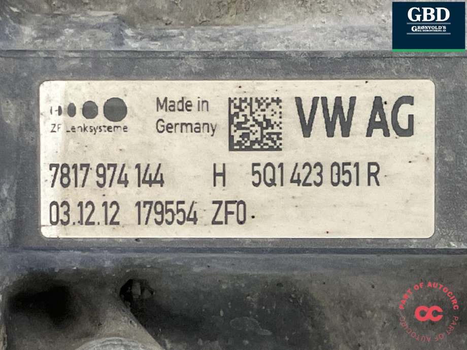 Tannstang elektrisk til VW Golf VII 2012-2017 (Fase 1)  (ZF||5Q1 423 051 R|7817 974 144)