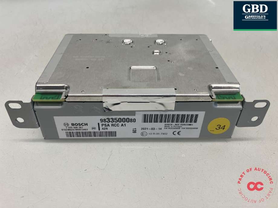 Bilstereo navigasjon til Citroën Jumpy 2016-->> (Type III)  (BOSCH||98 335 000 80|7 503 900 287)