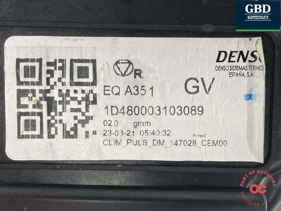 Varmeapparat motor til Citroën Jumpy 2016-->> (Type III) (DENSO||EQ A351|1D480003103089)