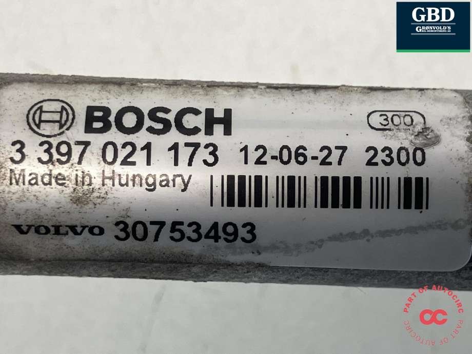 Viskermotor frontrute komplett m/overføring til Volvo V60 2010-2013 (Type I, Fase 1) (BOSCH||30753493|1 397 220 628)