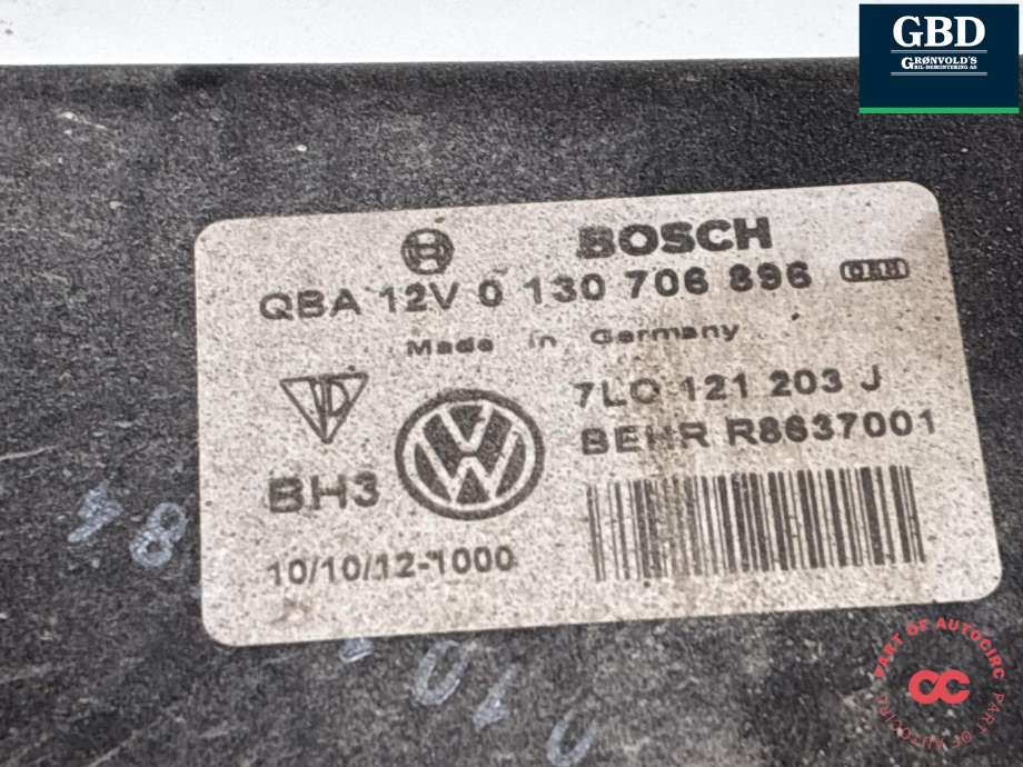 Kjølevifte elektrisk til Audi Q7 2010-2015 (Type I, Fase 2)  (7L0 959 455 F|7L0 959 455 E|7L0 121 203 J)