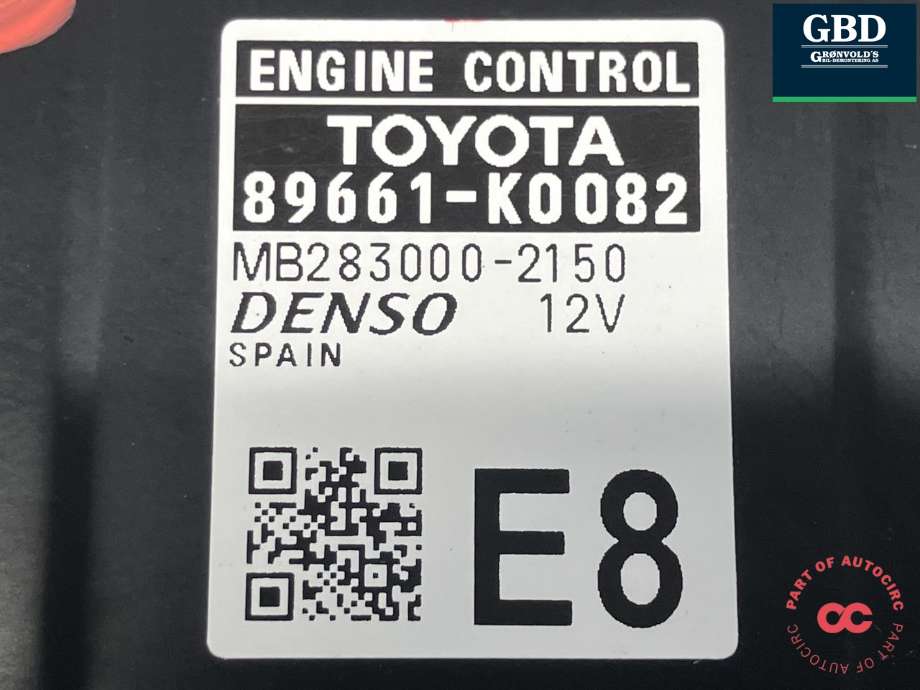 Styreenhet motor til Toyota Yaris 2020-->> (Type IV)  (DENSO||89661-K0082|MB283000-2150)