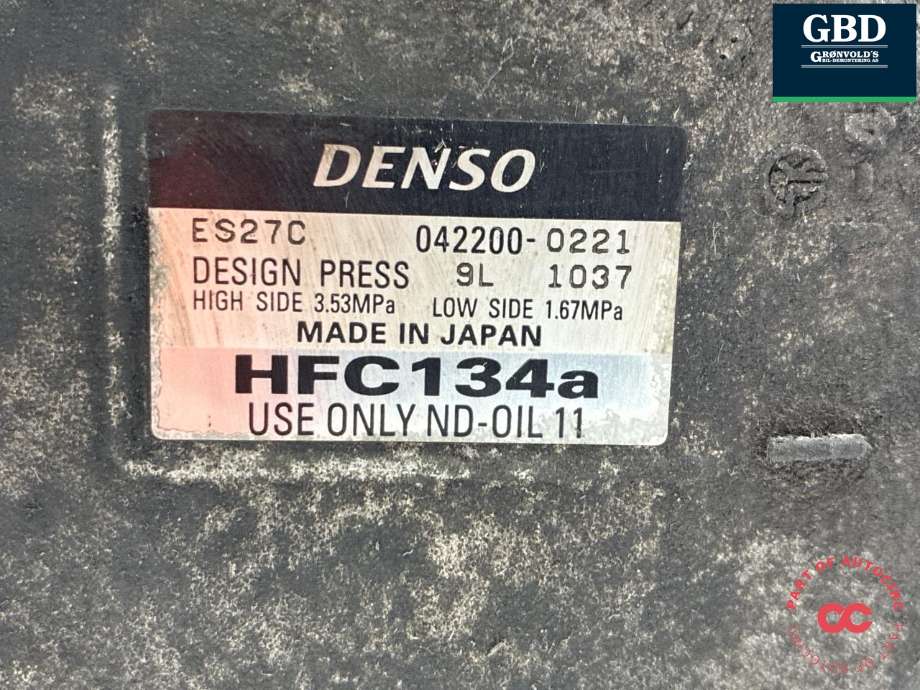 Aircondition kompressor til Lexus RX 2009-2015 (Type III) (AL10) (AL10) (8837048030|042200-0221|)