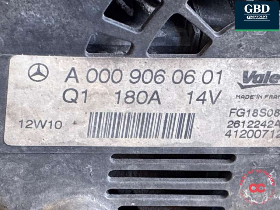 Dynamo diesel til Mercedes E-Klasse 2009-2013 (Fase 1) (W212) (W212) (A 000 906 06 01|)