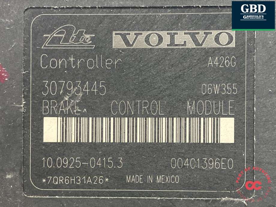 ABS sentral til Volvo XC90 2002-2006 (Type I, Fase 1)  (ATE|30793489|30793444|30793445)