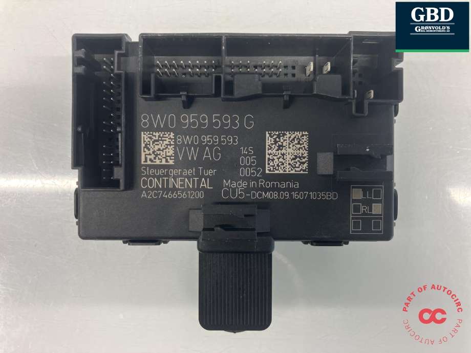 Styreenhet dør venstre foran til Audi A4, Allroad 2016-->> (Type II) (B9) (B9) (CONTINENTAL||8W0 959 593 G|A2C7466561200)
