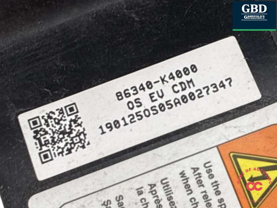 Batterilader inntak/luke til Hyundai Kona 2017-2021 (Type I, Fase 1)  (91684K 4011|86340-K4000|)