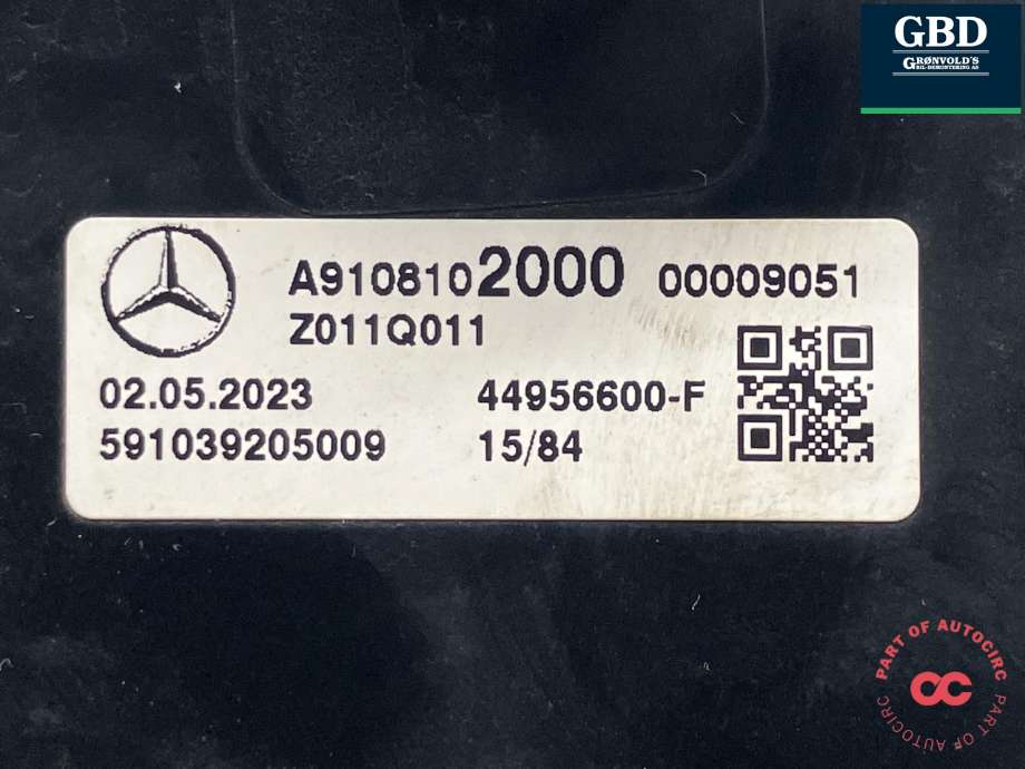 Speil høyre til Mercedes Sprinter 2018-->> (907/910) (907/910) (A 910 811 16 00|A 910 810 20 00|44956600-F)