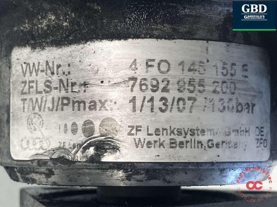 Servo pumpe elektrisk til Audi A6 2005-2008 (Type III, Fase 1) (C6) (C6) (4F0 145 155 P|)