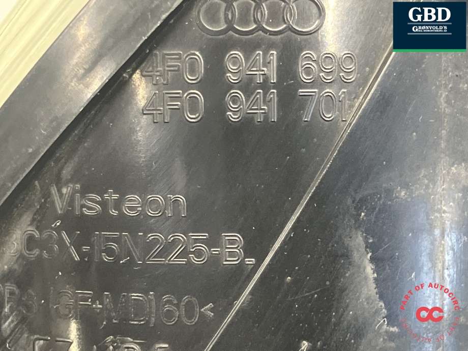 Tåkelykt venstre foran til Audi A6 2005-2008 (Type III, Fase 1) (C6) (C6) (4F0 941 699|)
