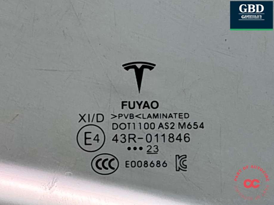 Siderute høyre foran til Tesla Model Y 2021-2024 (Type I)  (|E4 43R-011846)